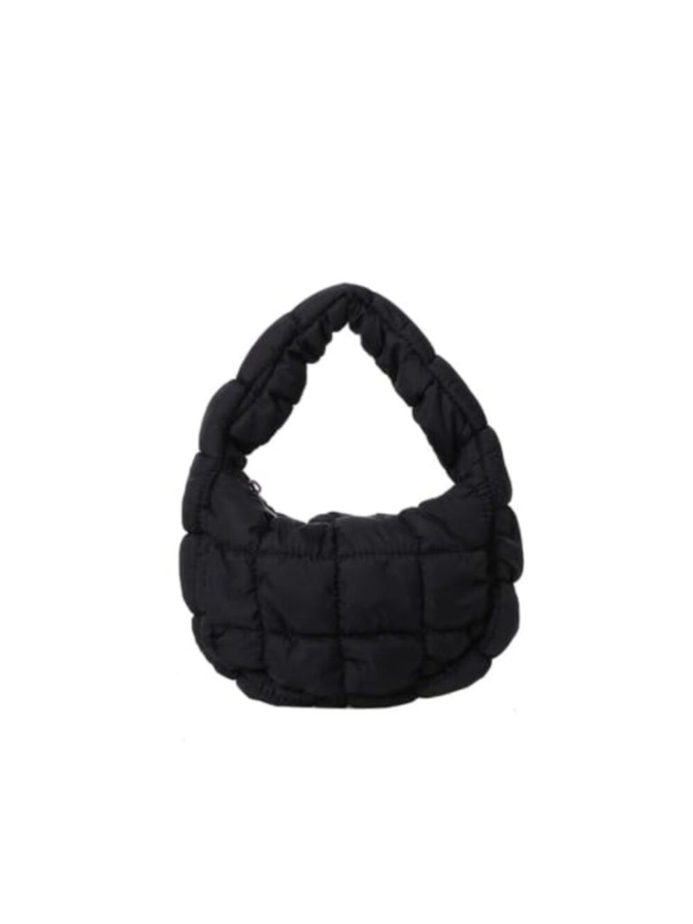 Mini Quilted Puffer Wristlet Nylon Clutch Purse Padded Tote Bag